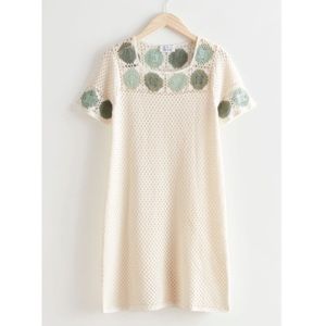 NEW & Other Stories Crochet Floral Mini Dress XS